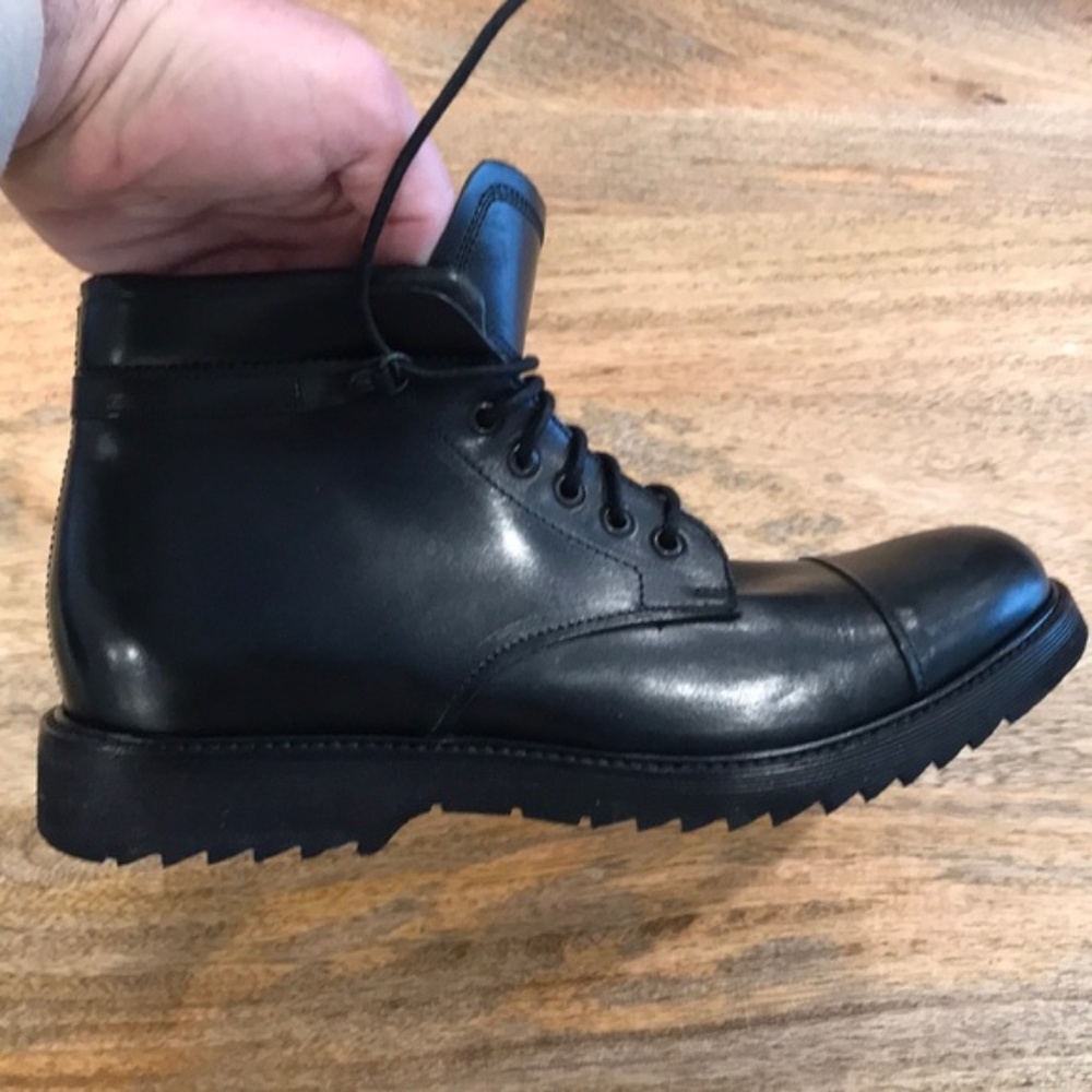 CINTI BLACK MILITARY STYLE BLACK BOOTS MEN MADE IN ITALY